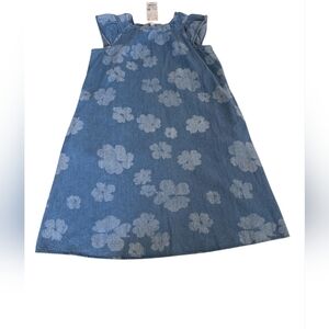 Floral Denim Dress Uni Qlo Size 9/10 Nwt